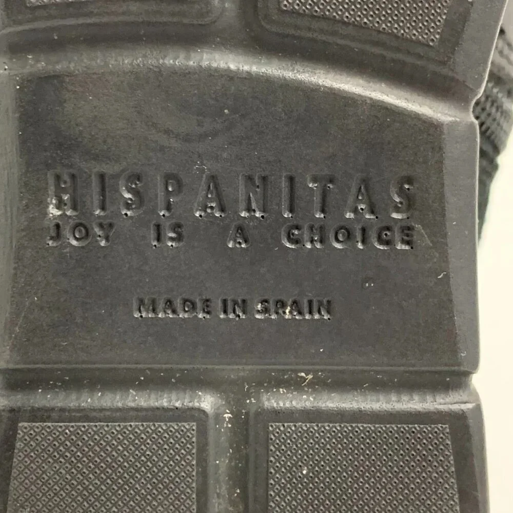 Hispanitas Women's Larae Leather Cross‎ Buckle Heeled Boot Size 7.5/38